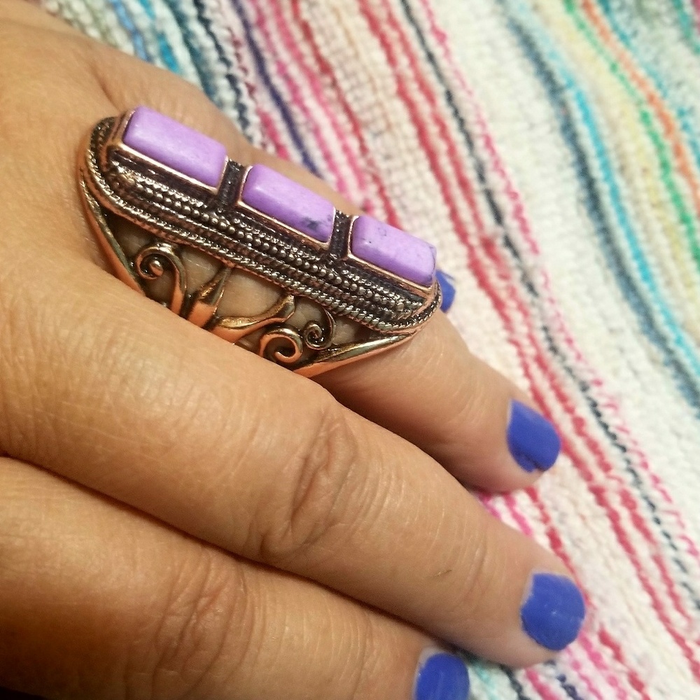 KIRA KIRA Copper and Lavender Ring
